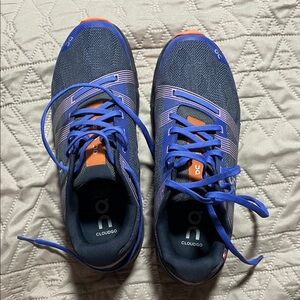 On Running Athletic Shoes - Blue and Orange